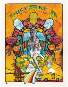THE BEATLES - LUCY IN THE SKY WITH DIAMONDS LSD 60S POSTER REPRINT - Bild 1 von 1