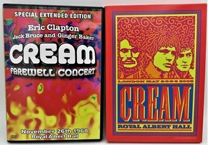 Lot of  3 CREAM dvds LIVE FAREWELL 1968 ROYAL ALBERT HALL 2005 Eric Clapton XLNT - Picture 1 of 3