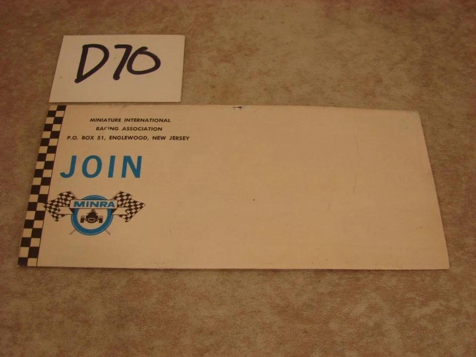 D70 DE COLECCIÓN MINRA MINIATURA ASOCIACIÓN INTERNACIONAL DE CARRERAS UNIRSE FOLLETO RANURAS Foto 1 de 1