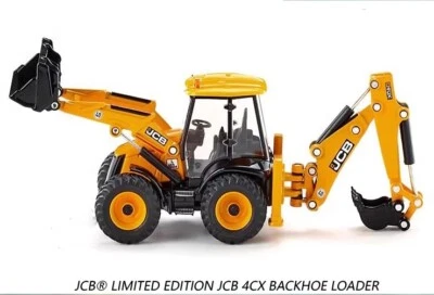 1:50 20CM JCB 4CX BACKHOE LOADER Construction Machine Equipment Diecast Model - Image 1 of 4
