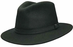 💎SOMBRERO FEDORA FIELTRO APLASTABLE 100% FIELTRO LANA ELEGANTE SOMBRERO (Negro) - Imagen 1 de 2