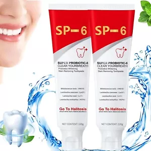 2pcs Ultra Deep Cleaning Oral Care Fresh Breath Super Probiotic Toothpaste 120g - Picture 1 of 7