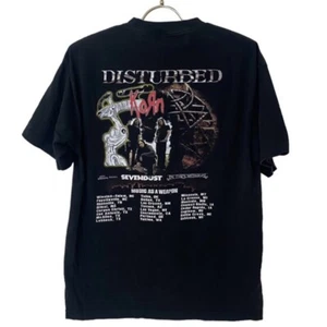 2011 DISTURBED Asylum Band Tour T-Shirt Music As A Weapon KORN Men’s L - Picture 1 of 13