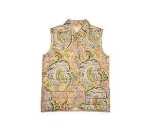 Authentic Women's Bogner Multicolor Paisley Vest Gilet Polyester Size H 42 US 12 - Picture 1 of 9