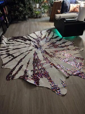 Metallic Cowhide Rug 6 x 7 feet - Image 1 of 3