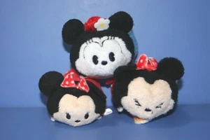 Disney Tsum Tsum S Minnie , 1930's Minnie ,Halloween Pumpkin Set of 3 Mini Plush - Picture 1 of 18
