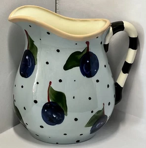 Droll Designs Signed Ceramic Pitcher in Excellent Used Condition 7-1/2”T - Picture 1 of 8