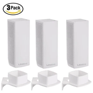 Lot de 3 supports muraux pour Linksys Velop Tri-band WiFi Mesh System (AC2200) - Photo 1/5