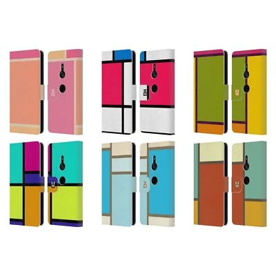 FUNDA BILLETERA LIBRO CUERO AZULEJOS TONOS HEAD CASE DESIGNS PARA TELÉFONOS SONY 1 Foto 1 de 4