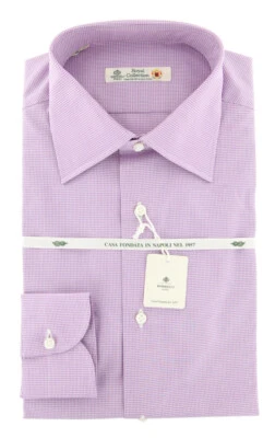 Camisa xadrez roxa Luigi Borrelli - Fina - (LB2339PU) - Imagem 1 de 4