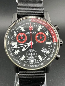 Wenger Men's Chronograph Black Dial Date Quartz Watch 39mm 7073X/T Watch - Picture 1 of 12