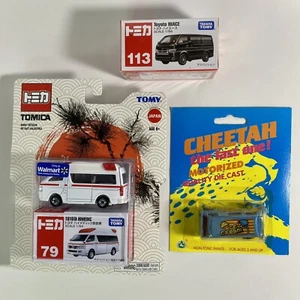 Tomy Toyota Hiace 113 Himedic 79 1:64 & Summer S8289 Toyota Van 1:80 Diecast Lot - Picture 1 of 10
