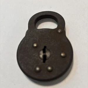 Vintage Tool Steel Independent Six Lever Padlock Lock No Keys Locked T217 - Picture 1 of 13