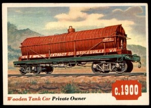 1955 Topps Rails & Sails #14 Wooden Tank Car EXCELLENT **LN2022**