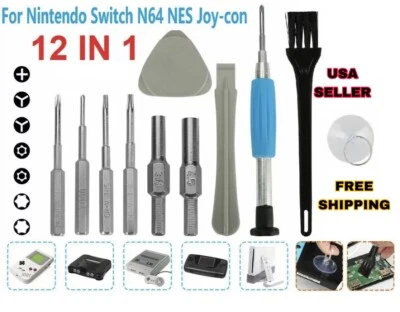 12 in 1 Screwdriver Repair Tool Set Full Triwing Kit for Nintendo Switch Joy-con - Image 1 of 4
