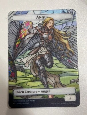 MTG English Angel Token Dominaria United SEA APAC Battlefield Mural Promo NM- - Image 1 of 2