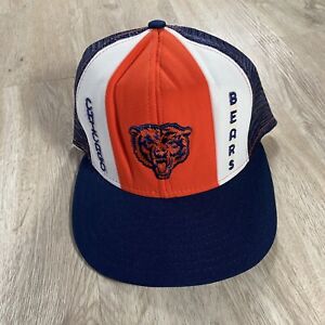 Vintage Chicago Bears Hat Snapback NFL Football Blue Orange White AJD Cap