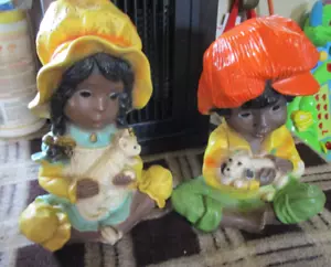 Alice & Andy #293 African American Painted Resin Figures 1974 Universal Statuary - Picture 1 of 9
