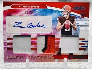 DILLON GABRIEL - 2025 Absolute Triple Rookie Patch Auto #'d/99 (RPA) - MARRONES - Imagen 1 de 2