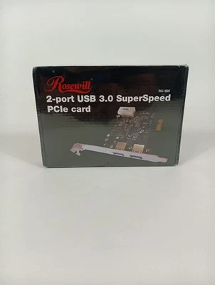 Rosewill RC-505 2 Port USB 3.0 SUPER SPEED PCI Express Card NEW IN BOX - Image 1 of 4
