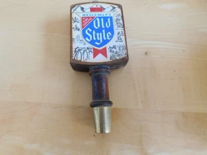 Manico rubinetto birra Heileman's vecchio stile puro legno originale 6-3/8" vintage barware - Foto 1 di 4
