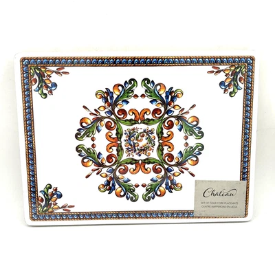 Juego de 4 manteles de corcho 16 x 12 pulgadas azulejo italiano Chateau Foto 1 de 4