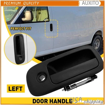 Manija de puerta delantera exterior lado conductor LH para camioneta Chevy Express GMC Savana 96-09 Foto 1 de 4