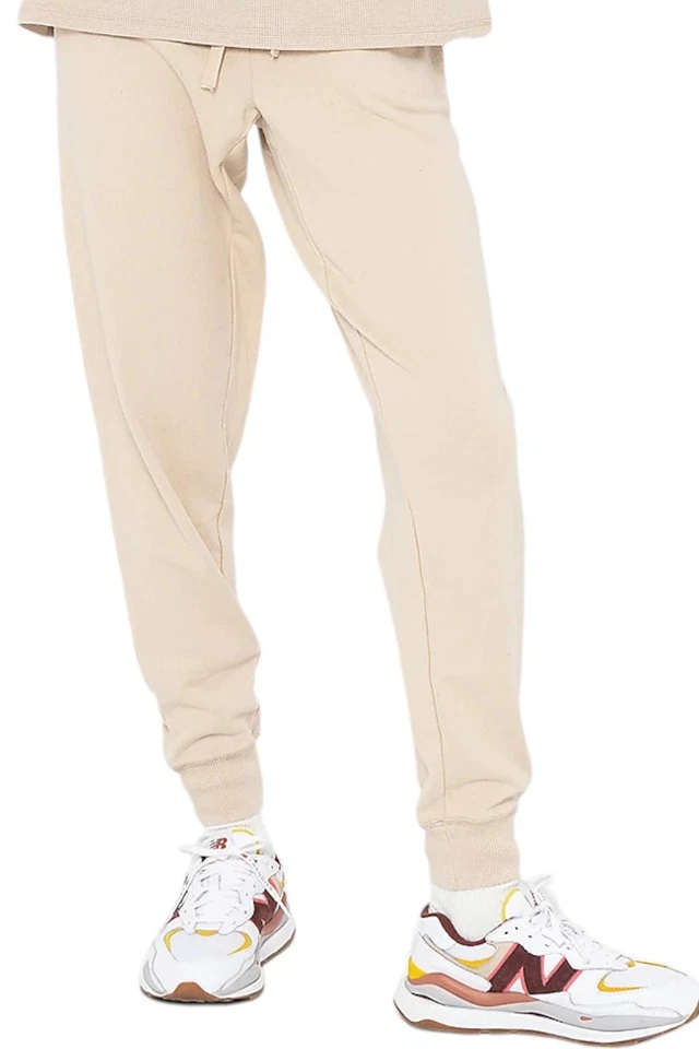 Peace Love World French Terry & Waffle Knit Sweatpants Cafe Latte - Image 1 of 1
