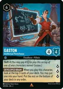 x1 Gaston - Intellectual Powerhouse - 147/204 - Rare - Cold Foil Lorcana DLC02 R - Picture 1 of 1