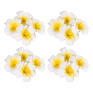 100 Stck. Weißer Schaum Hawaiian Frangipani Künstliche Plumeria Blütenblätter 7626 - Bild 1 von 7