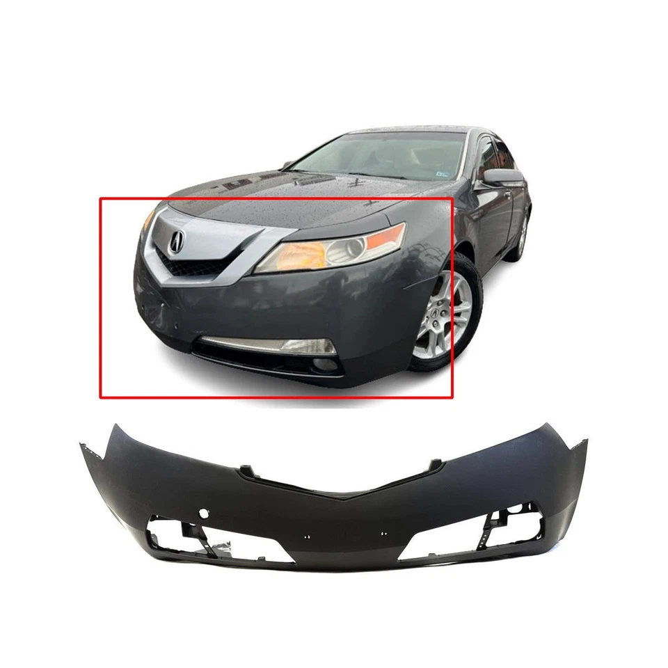 Cubierta de parachoques para Acura TL 2009-2011 con orificios de luz antiniebla AC1000163 imprimado delantero Foto 1 de 4