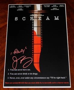 JAMIE KENNEDY "RANDY" SIGNED SCREAM 12X18 MOVIE POSTER HORROR!!! - Picture 1 of 1