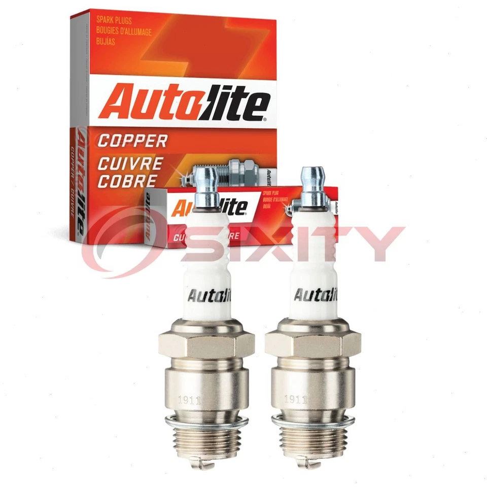 2 pc Autolite Copper Core Spark Plugs for 1958-1961 Vespa 400 Ignition vw - Image 1 of 4