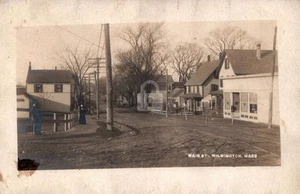 Wilmington MA Massachusetts Main Street View RPPC Photo Postcard COPY - Picture 1 of 2