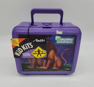 Aladdin Disney Der König der Löwen lila Brotdose USA mit Thermoskanne - BESCHREIBUNG LESEN - Bild 1 von 11
