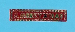 10 MULTICOLOURED PAPER MERRY XMAS MOTTO - Christmas cake decorating/ card making - Picture 1 of 1