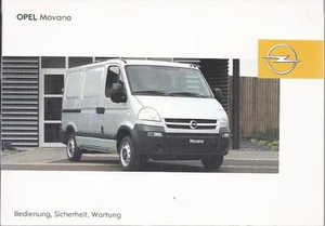 OPEL  MOVANO A Betriebsanleitung 2003 Bedienungsanleitung Handbuch Bordbuch BA - Picture 1 of 1