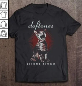 RARE!! Deftones T-Shirt Vintage Deftones Cat T Shirt Vintage Band Tee - Picture 1 of 5