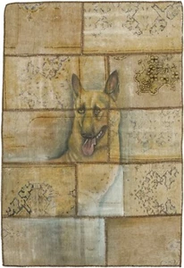 Teppich Patchwork Handgeknüpft Perserteppich Orientteppich Carpet Rug 150x100CM - Picture 1 of 8