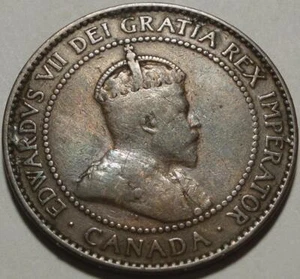 1908 CANADA Veterano "LARGE CENT" Primo sciopero OTTAWA MINT per RE EDWARD VII - Foto 1 di 2
