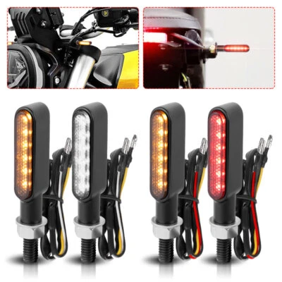 4X Luz indicadora de seta de fluxo LED para motocicleta pisca-pisca freio funcionando DRL - Imagem 1 de 4