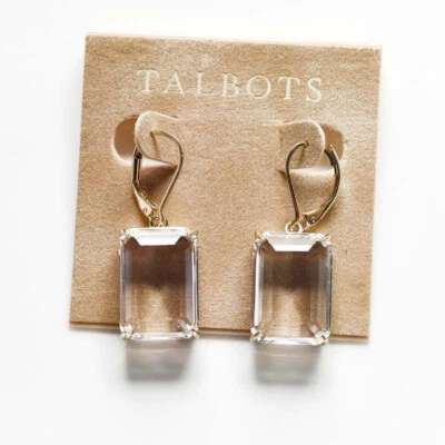 Pendientes colgantes cuadrados de cristal Talbots regalo moda mujeres fiesta vacaciones joyería Foto 1 de 4