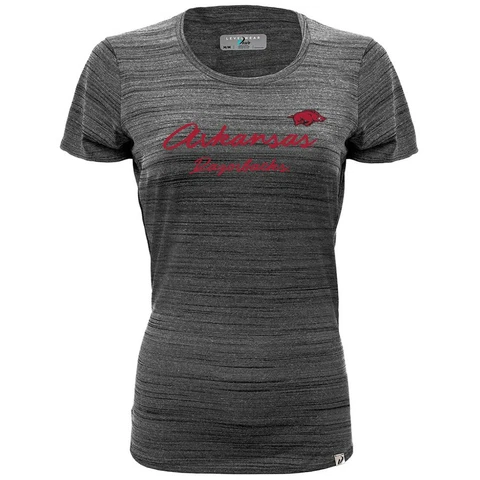 Levelwear LEY9R NCAA Arkansas Razorbacks Women's Lux Cursive Short Sleeve Tee Cover