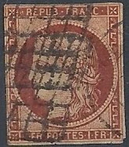1849 FRANCIA USATO CERERE 1 F - FR627 - Picture 1 of 1