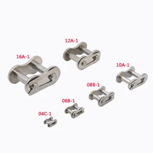 #25 #35 #40 #50 #60 #80 Roller Chain Connector Links Full Buckle Stainless Steel - Picture 1 of 7