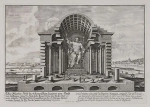 Johann Fischer : "The Statue of Zeus at Olympia" (1721) — Giclee Fine Art Print - Picture 1 of 7
