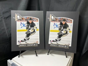 Foto y logotipo personalizados enmarañados de los pingüinos de Pittsburgh de Sydney Crosby - LOTE DE 2 - Imagen 1 de 6