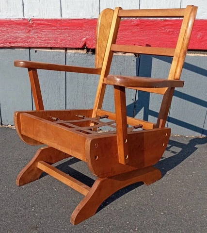 Vintage Maple Mid Century MCM Child's Rocking Chair Platform Rocker restore item Cover