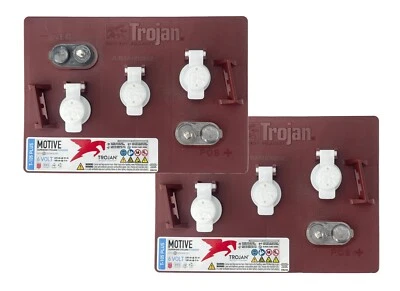 x2 | Trojan T-105 Plus 6 Volt 225 Ah Flooded Lead Acid Deep Cycle Battery - Image 1 of 4