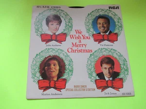 WE WISH YOU A MERRY CHRISTMAS JULIE ANDREWS VIC DAMONE JACK JONE 45 7" CHRISTMAS - Picture 1 of 2